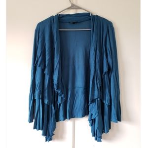 Women's Blue Long Sleeved Cardigan | Medium